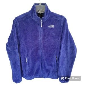 The North Face Girls LG 14- 16 Long Sleeve Fleece Jacket Full Zip Royal Blue